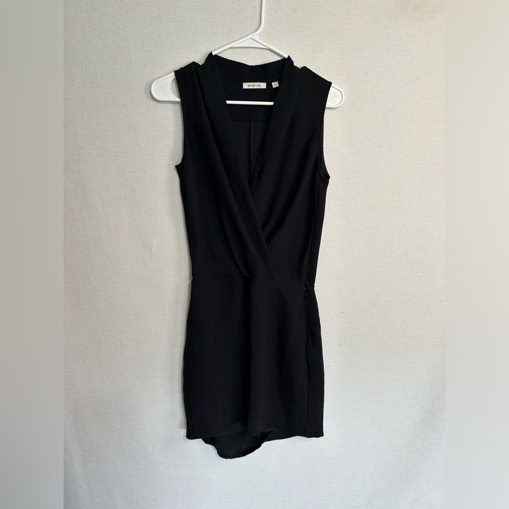 Babaton Phoenix Dress Women’s Black Sleeveless V-neck Classic Cocktail Aritzia